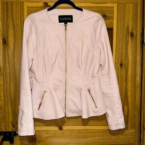Pink Guess leather jacket size medium